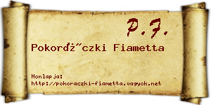 Pokoráczki Fiametta névjegykártya